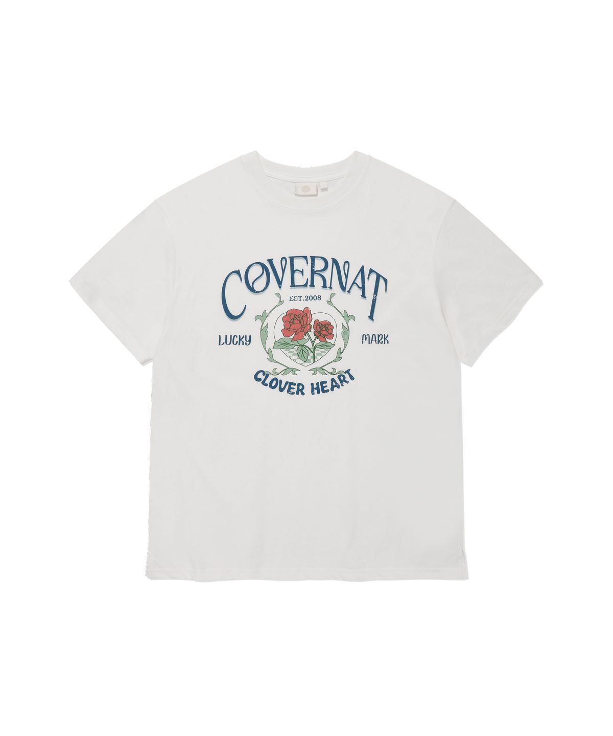 커버낫 우먼(COVERNAT WOMAN) 우먼 오버핏 빈티지 그래픽 티셔츠 White