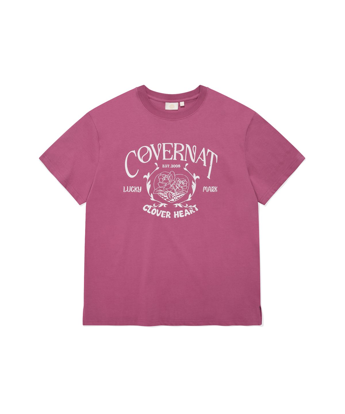 커버낫 우먼(COVERNAT WOMAN) 우먼 오버핏 빈티지 그래픽 티셔츠 Magenta