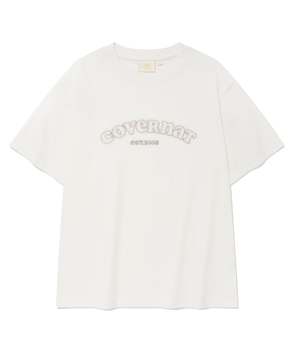 커버낫 우먼(COVERNAT WOMAN) 우먼 레이스 아치 쿠퍼로고 티셔츠 White
