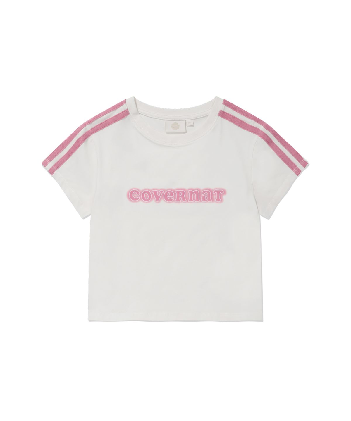 커버낫 우먼(COVERNAT WOMAN) 우먼 베이비핏 쿠퍼로고 티셔츠 White