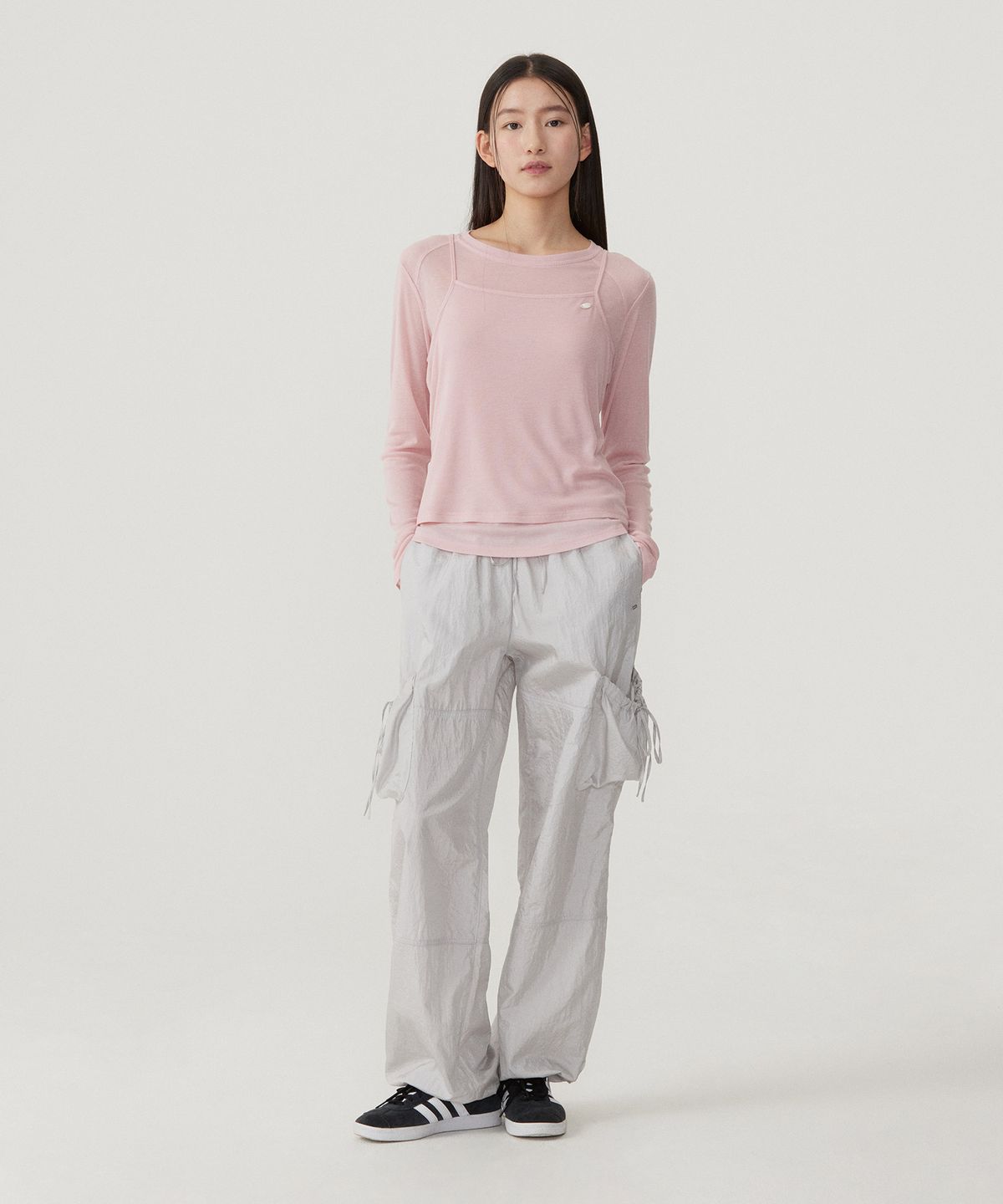 커버낫 우먼(COVERNAT WOMAN) 우먼 시어 레이어드 롱슬리브 Light Pink