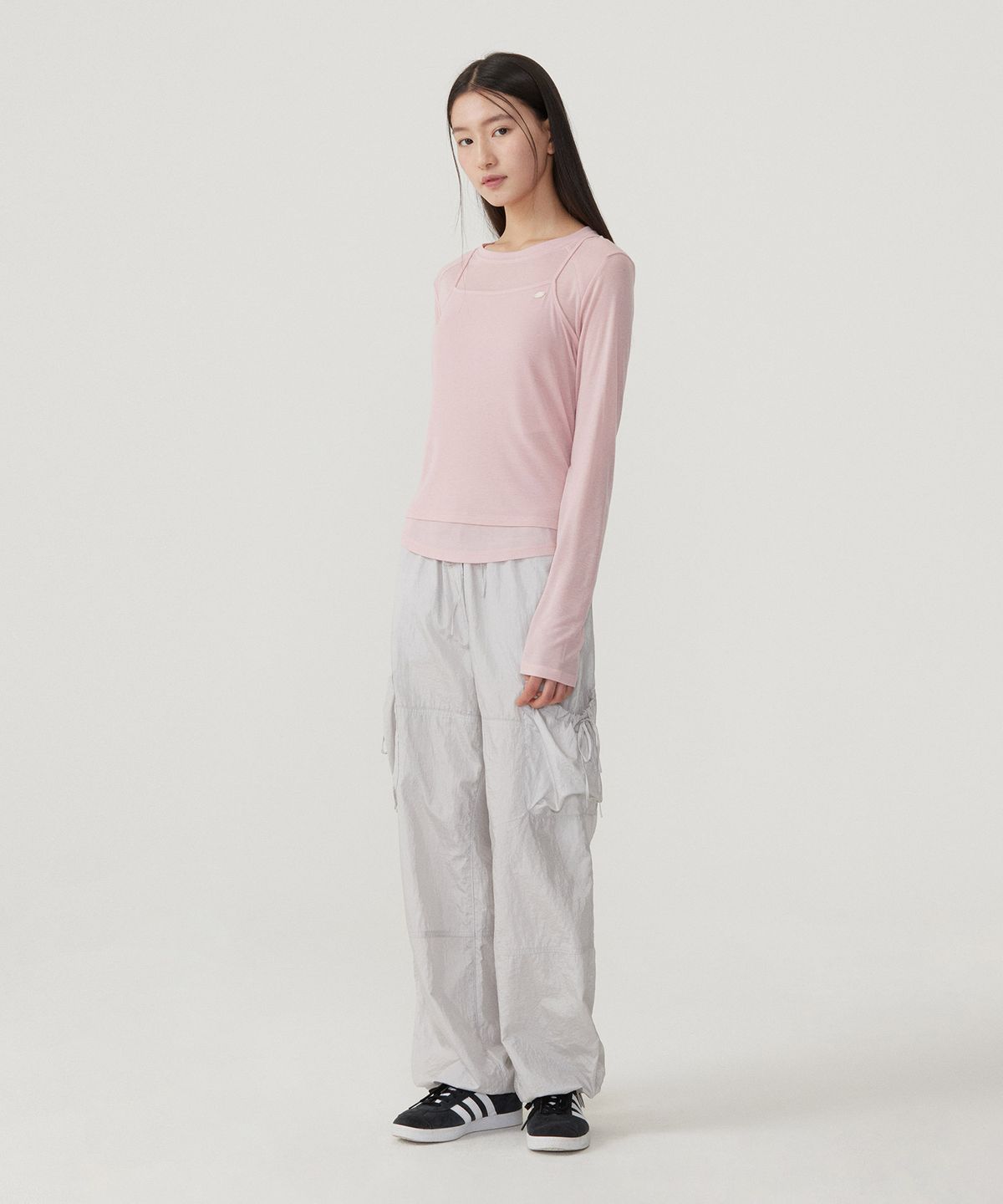 커버낫 우먼(COVERNAT WOMAN) 우먼 시어 레이어드 롱슬리브 Light Pink