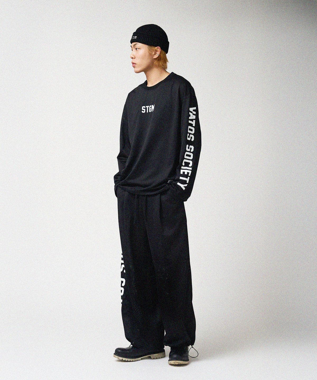 스티그마(STIGMA) Mesh Oversized Long Sleeves Black