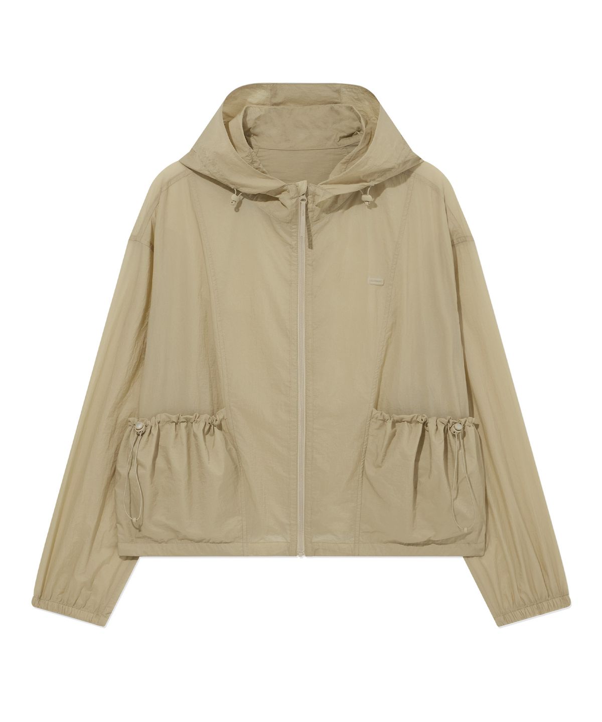 커버낫 우먼(COVERNAT WOMAN) 우먼 시어 셔링 나일론 자켓 Beige