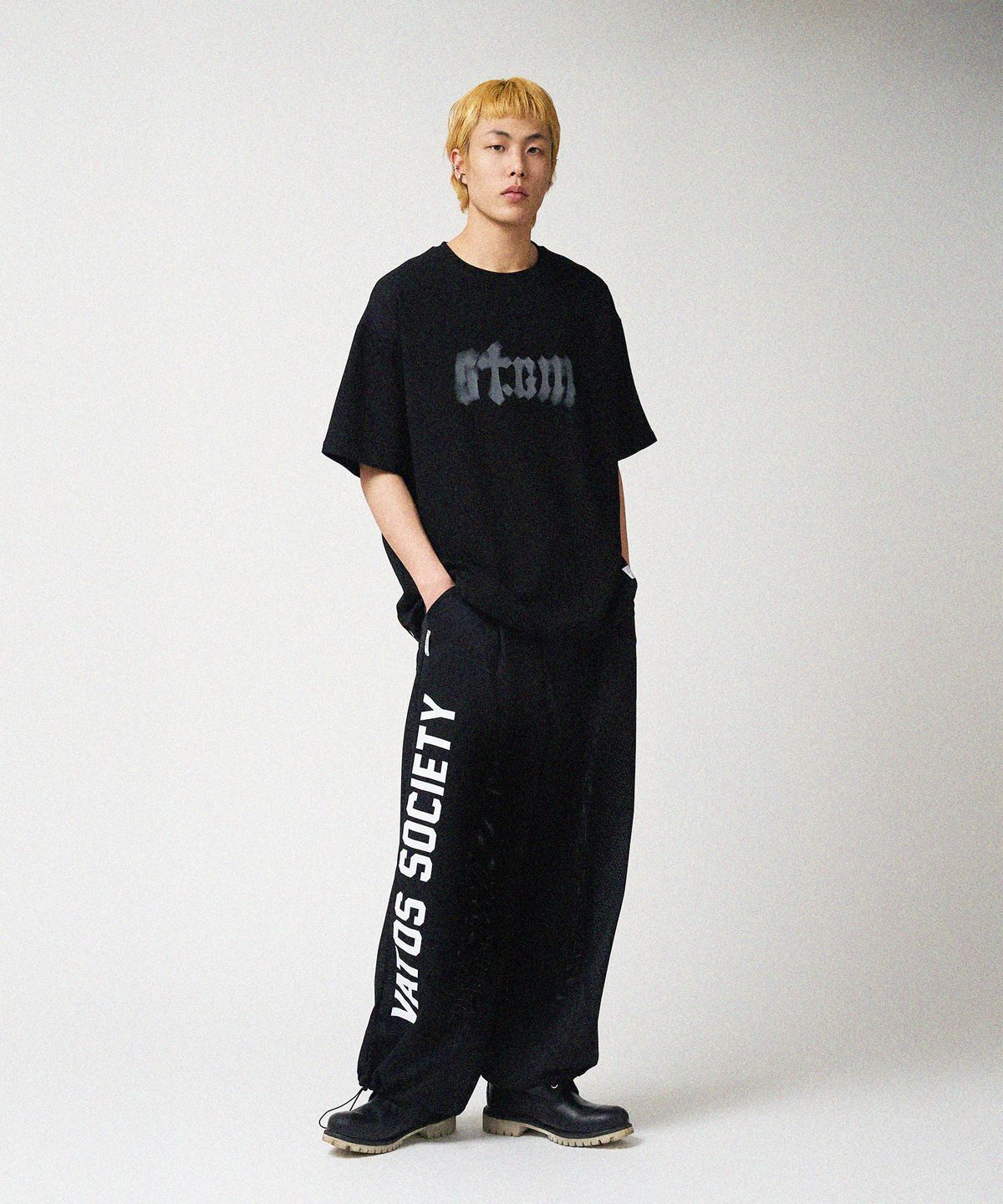 스티그마(STIGMA) Mesh Wide Jogger Pants Black
