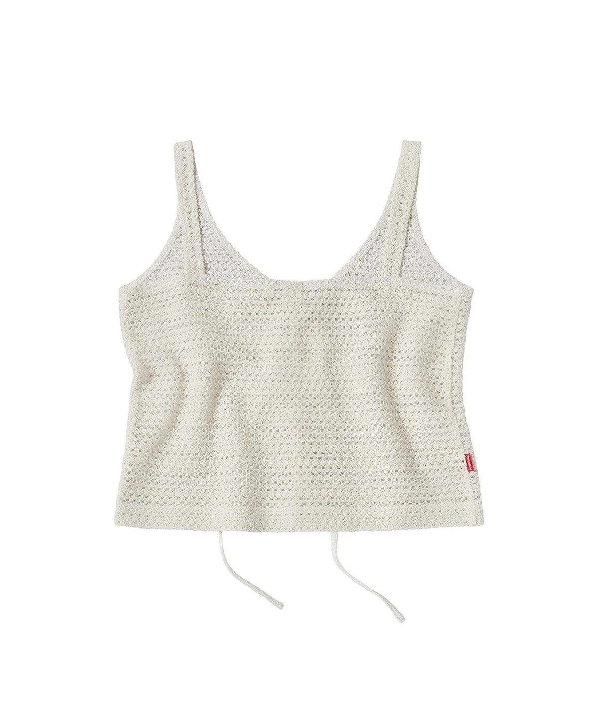 꼬모니노즈(COMONINOZ) W CROCHET RIBBON VEST [IVORY]