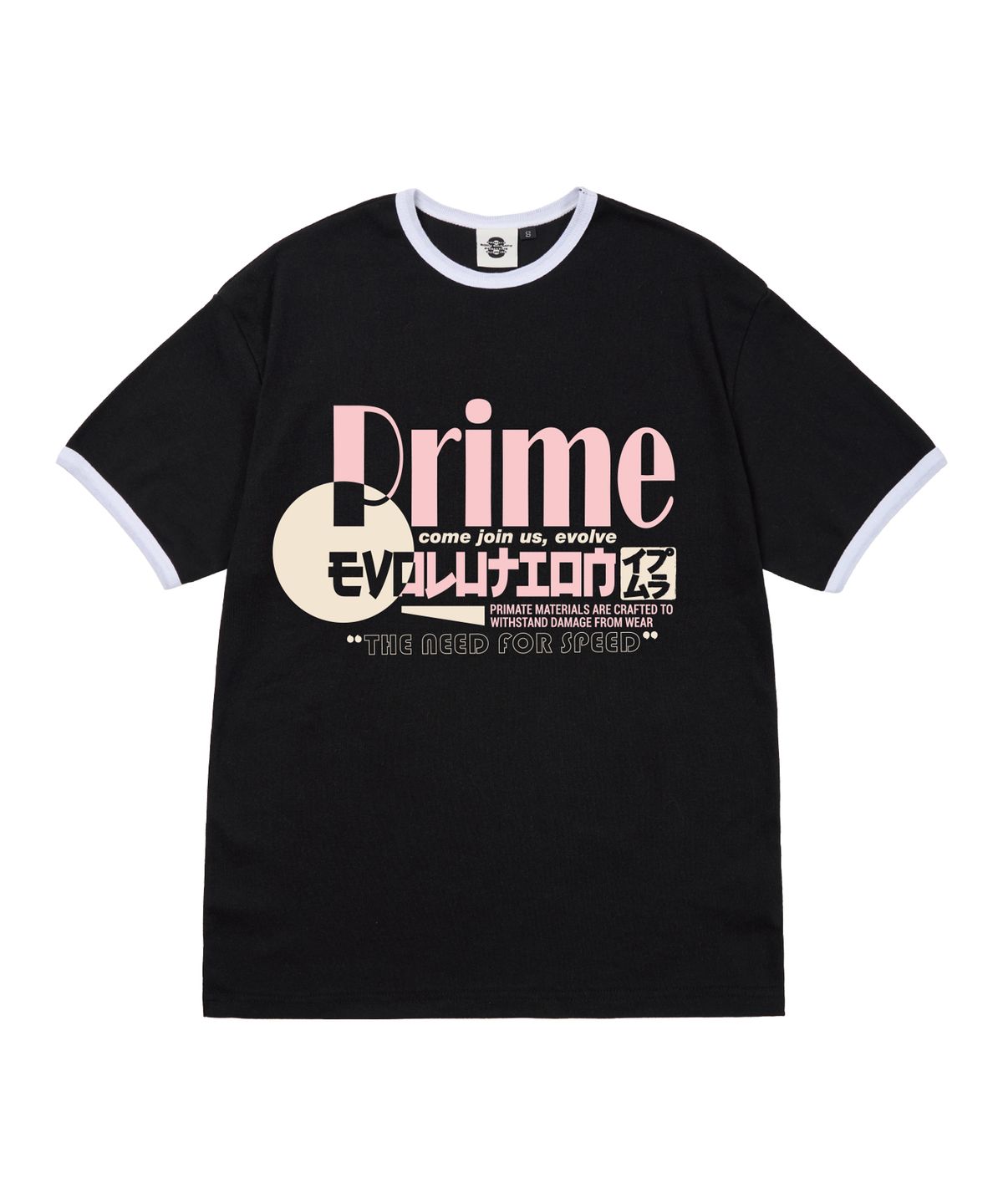 프라임에이트(PRIMATE) VK 여성 후라이스 링거 반팔티셔츠 5 COLORS