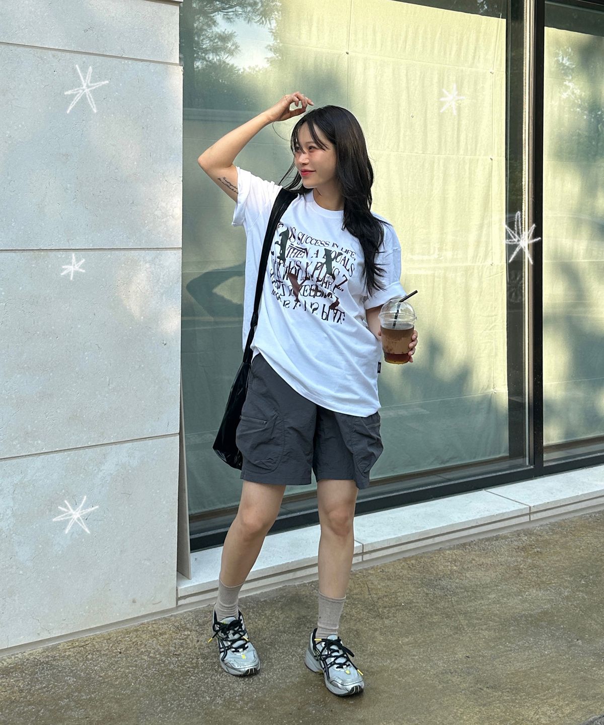 쿠톤(QUTON) [SET] 포뮬러&이퀄리티 오버핏 헤비 반팔티셔츠