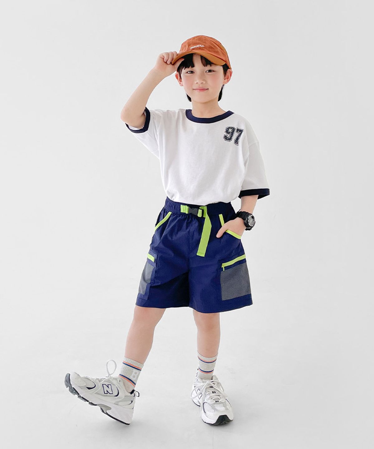 베리클로젯(BERRYCLOSET) 퍼티그 벨트 4부 팬츠