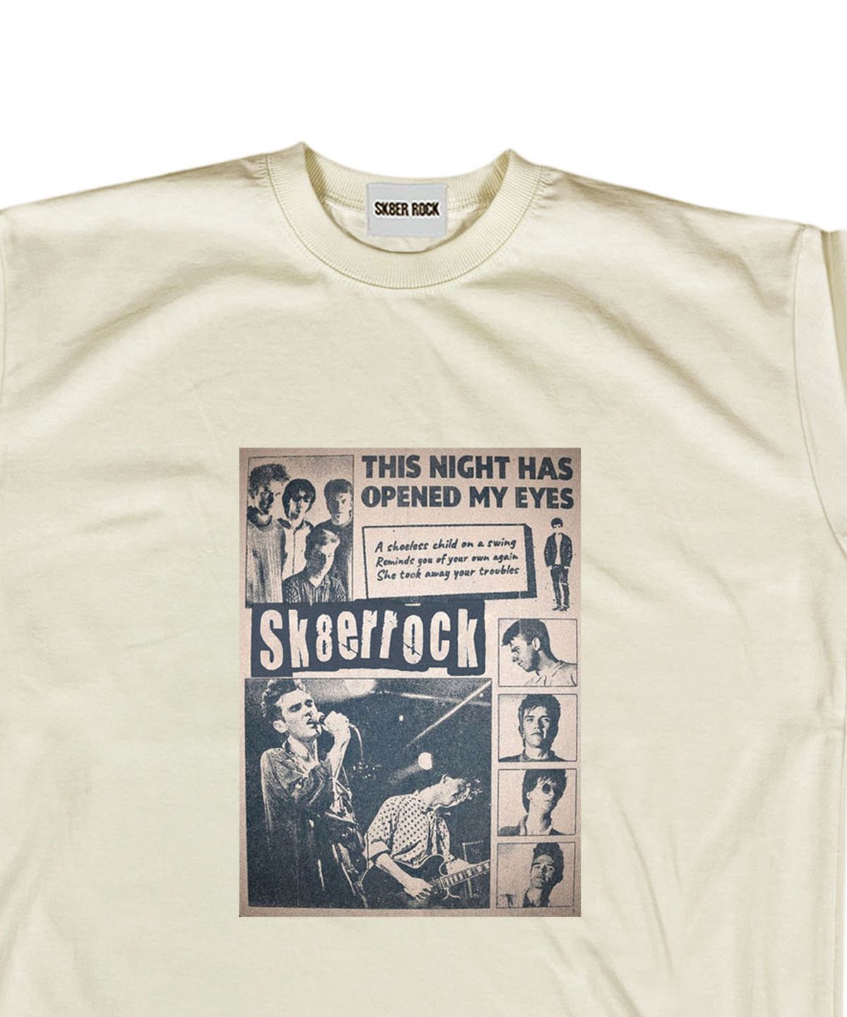 스케이터락(SK8ER ROCK) Band Poster T-shirt ((cream))
