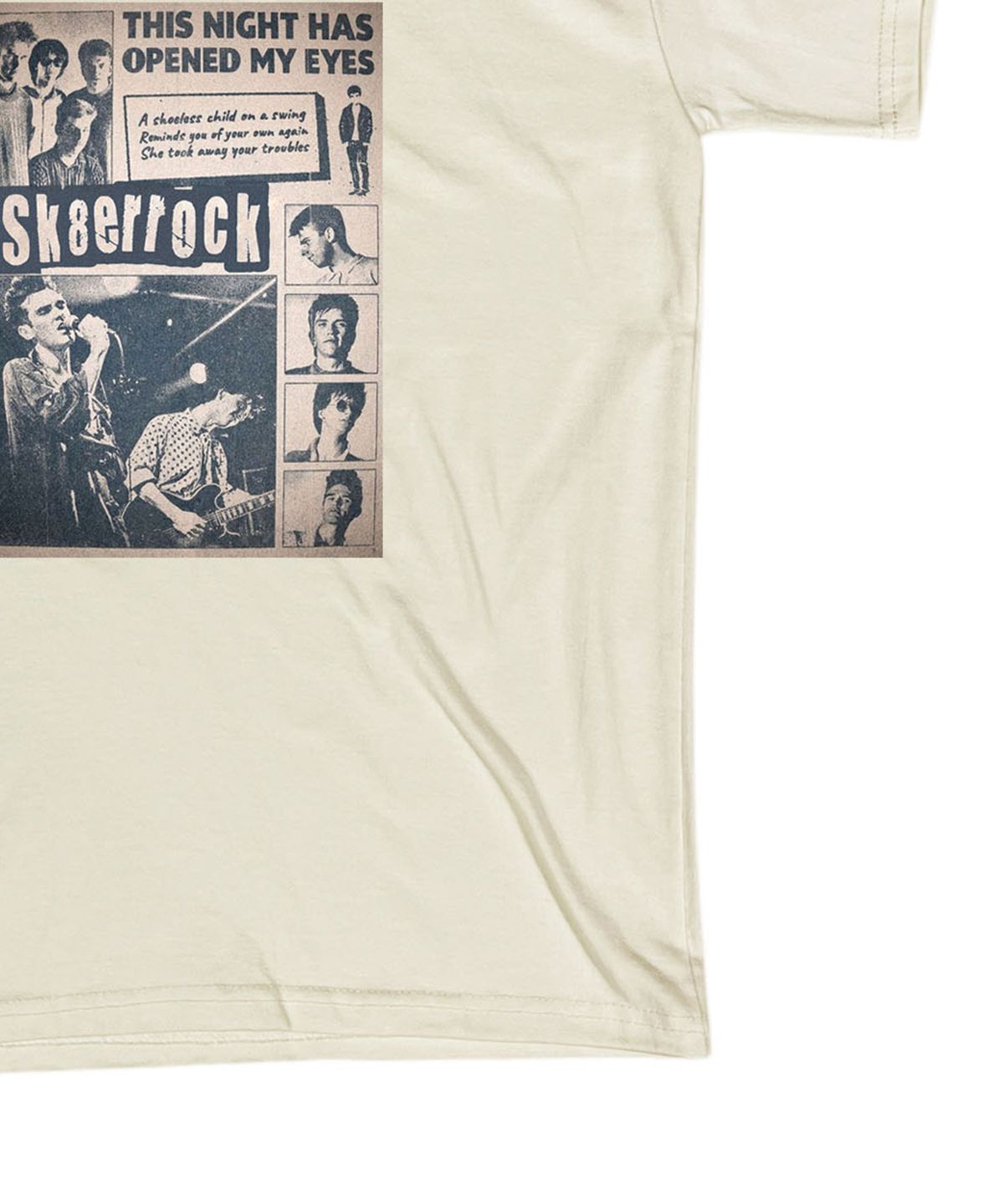 스케이터락(SK8ER ROCK) Band Poster T-shirt ((cream))