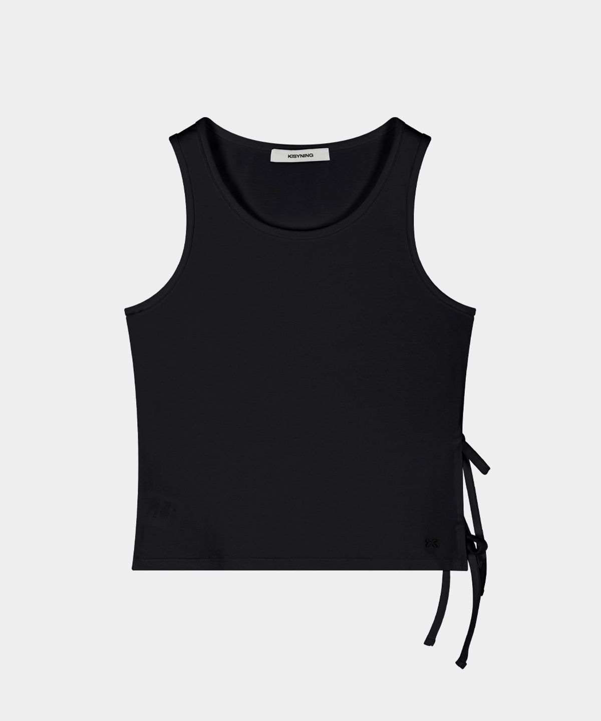 키시닝(KISYNING) Waistline Cut Layered Sleeveless (Black)