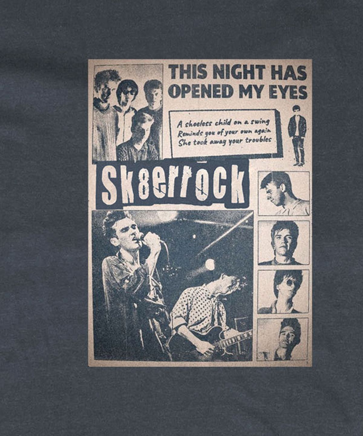 스케이터락(SK8ER ROCK) Band Poster T-shirt ((dark gray))