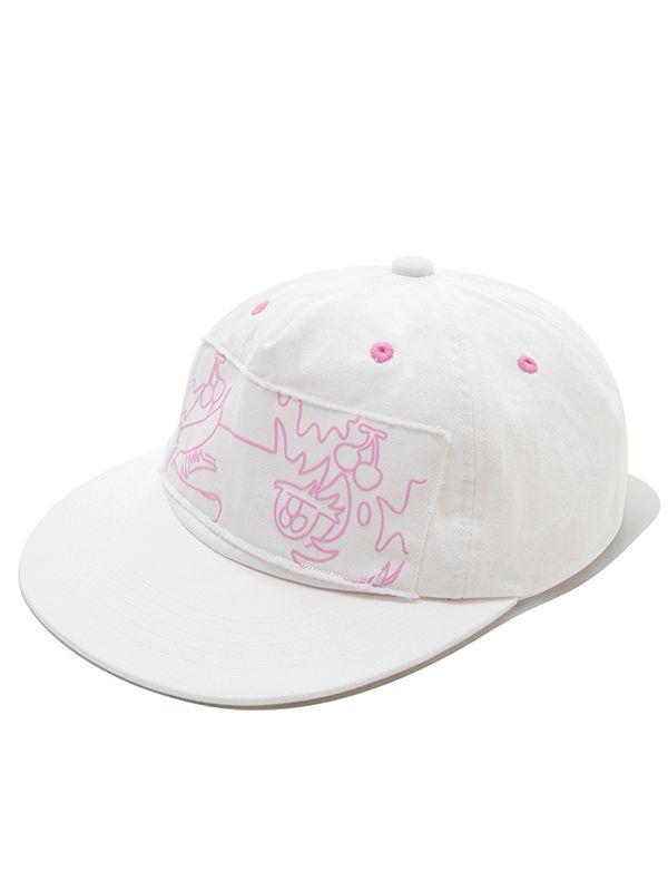 [KIRSH] KIRSH X SUNONEBIRD EYE GRAPHIC BALL CAP /追跡付 KIRSH X SUNONEBIRD アイグラフィックボールキャップ【ホワイト】