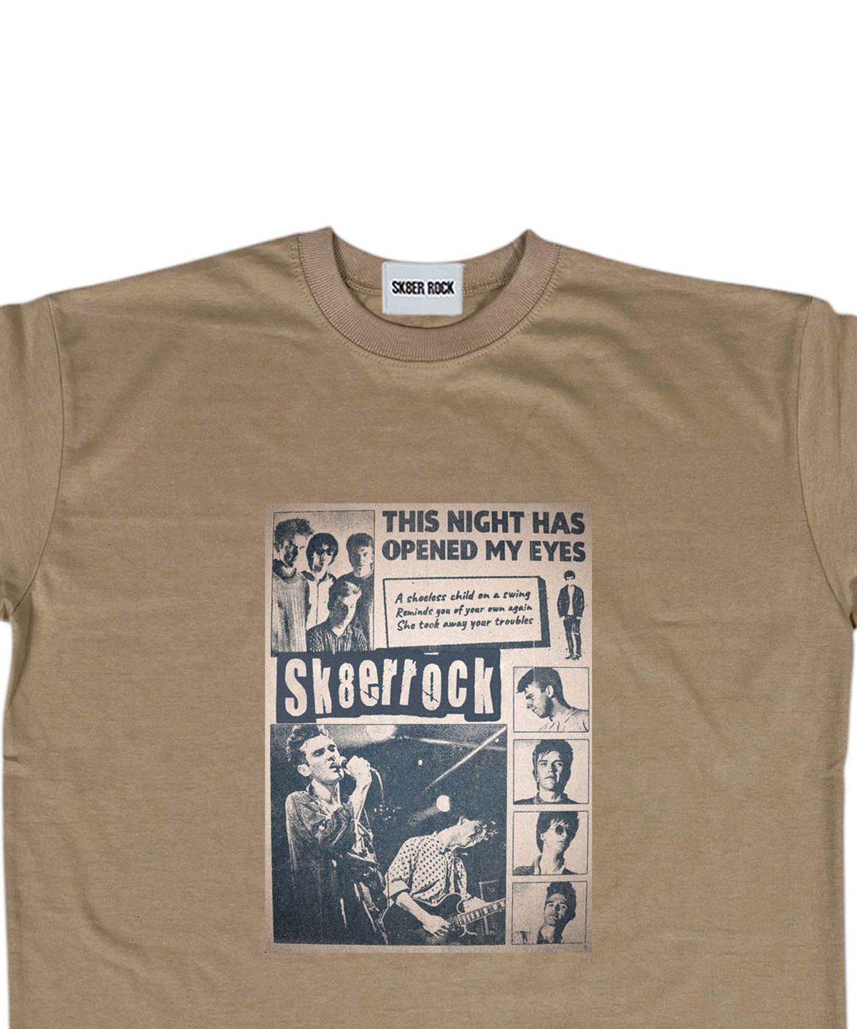 스케이터락(SK8ER ROCK) Band Poster T-shirt ((beige))