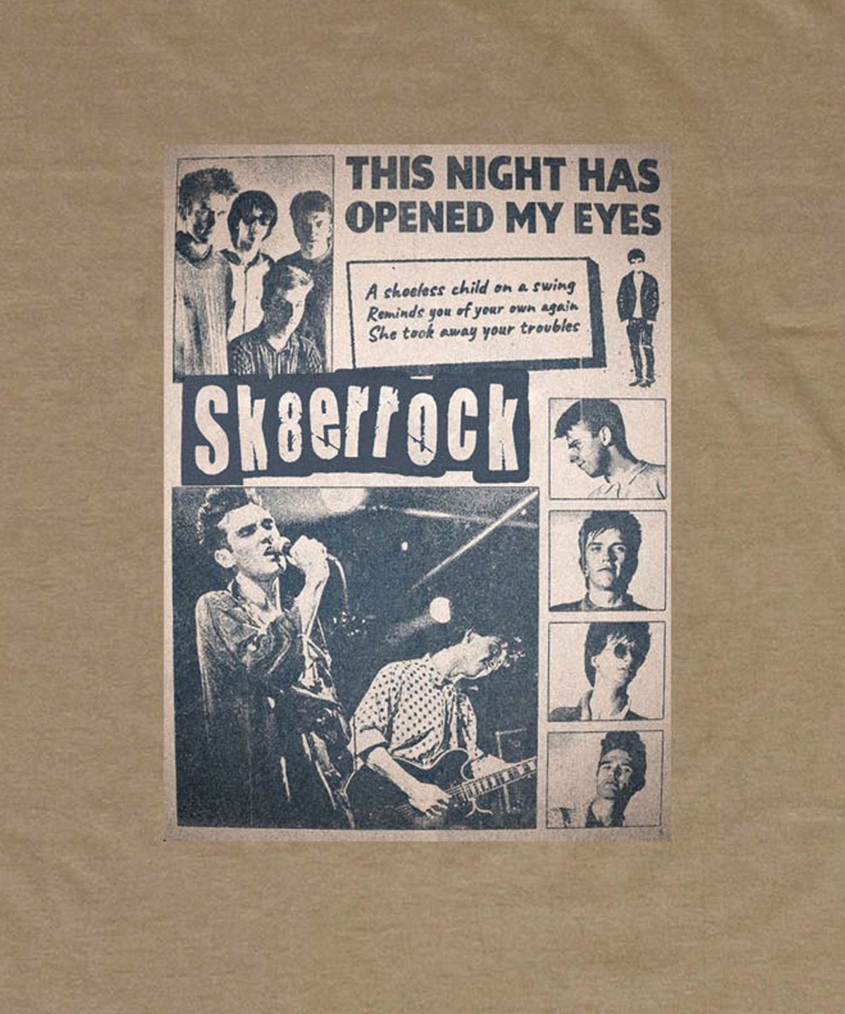 스케이터락(SK8ER ROCK) Band Poster T-shirt ((beige))