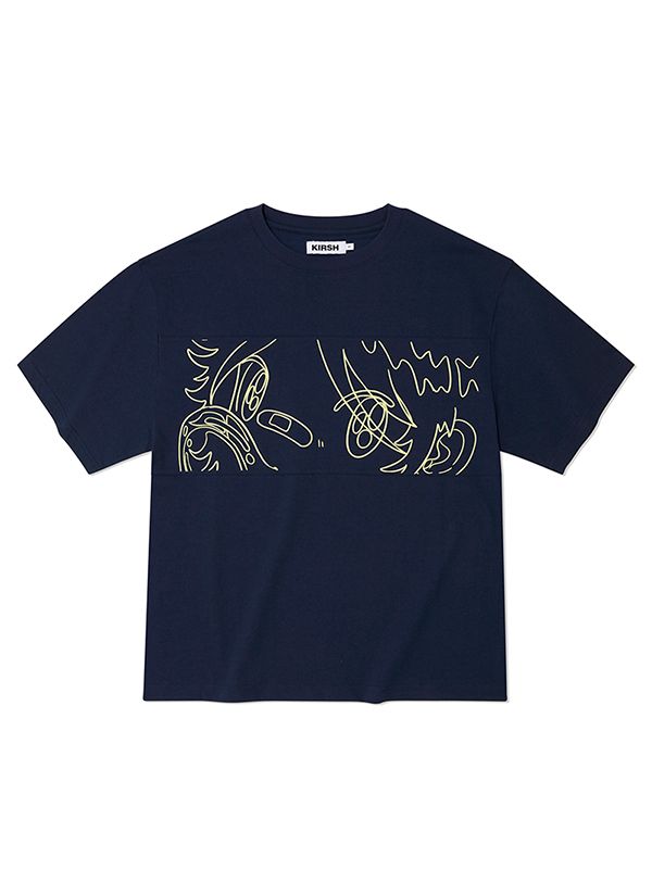 ◆KIRSH◆ Kirsh X Sun One Bird Big Oversized Eye T-Shirt Nav MUSINSA | KIRSH Kirsh x Sun One Bird Big Oversized Eye T