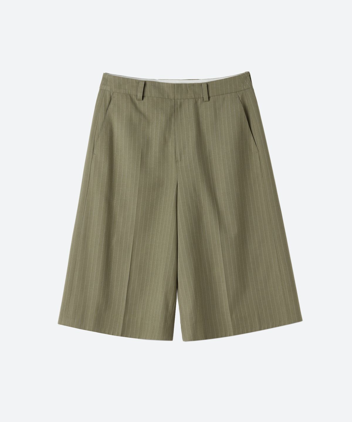 문선 아카이브(MOONSUN ARCHIVE) UNISEX, Stripe Bermuda Slacks / Beige