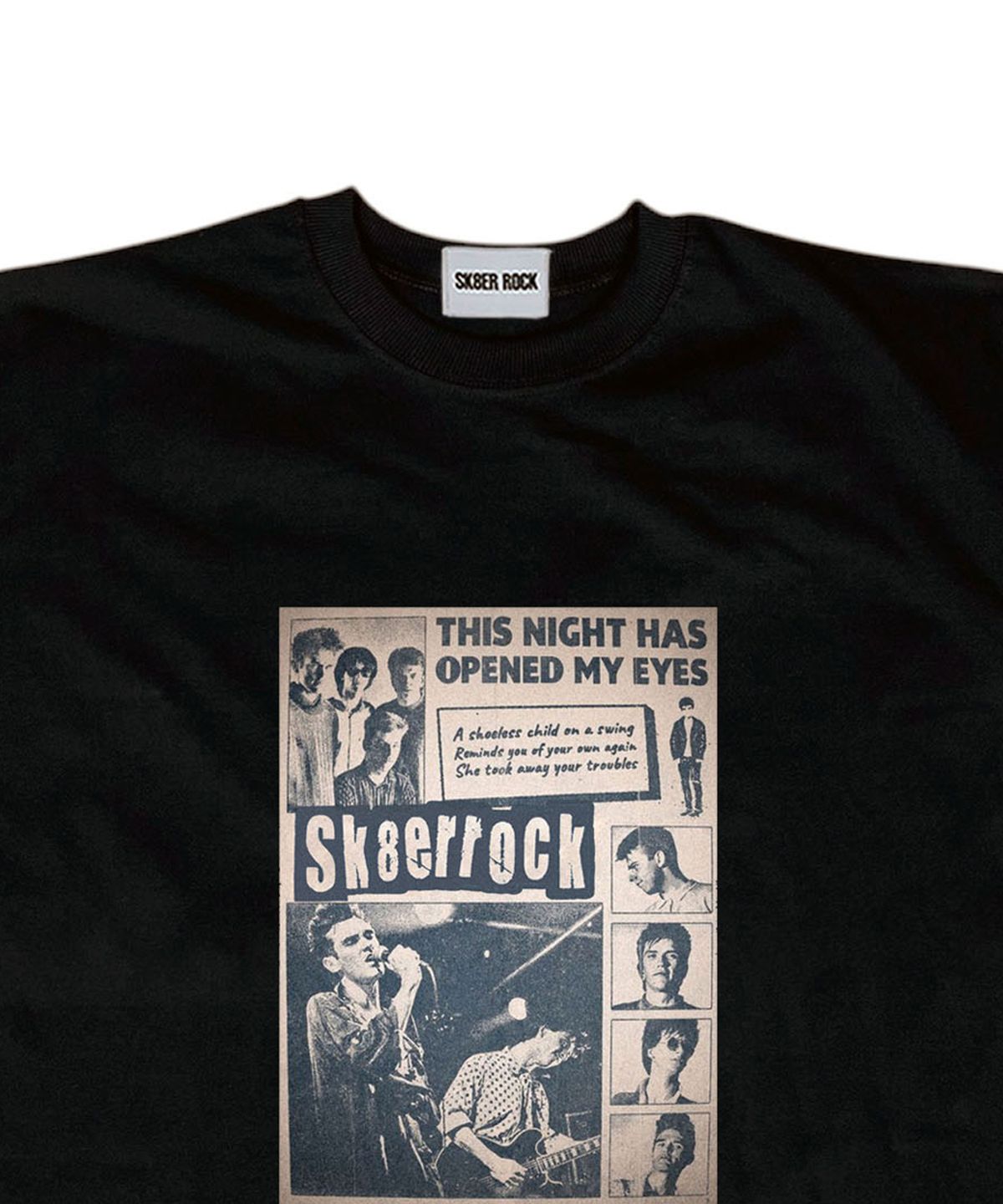 스케이터락(SK8ER ROCK) Band Poster T-shirt ((black))