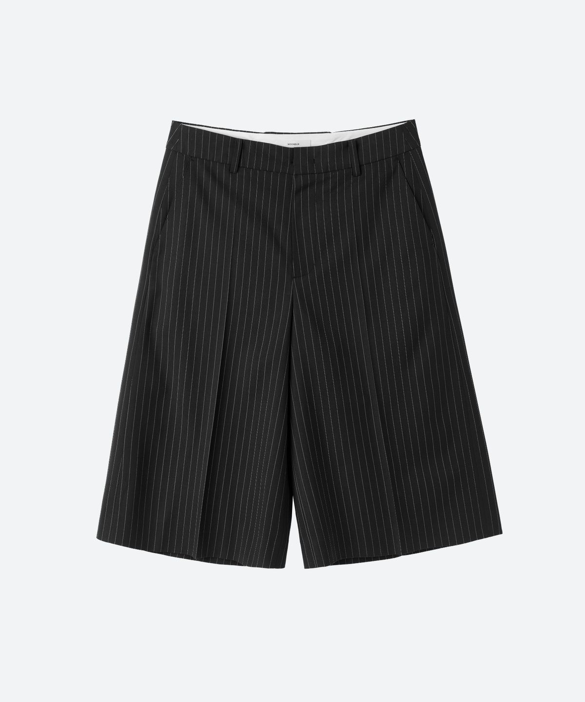 문선 아카이브(MOONSUN ARCHIVE) UNISEX, Stripe Bermuda Slacks / Black