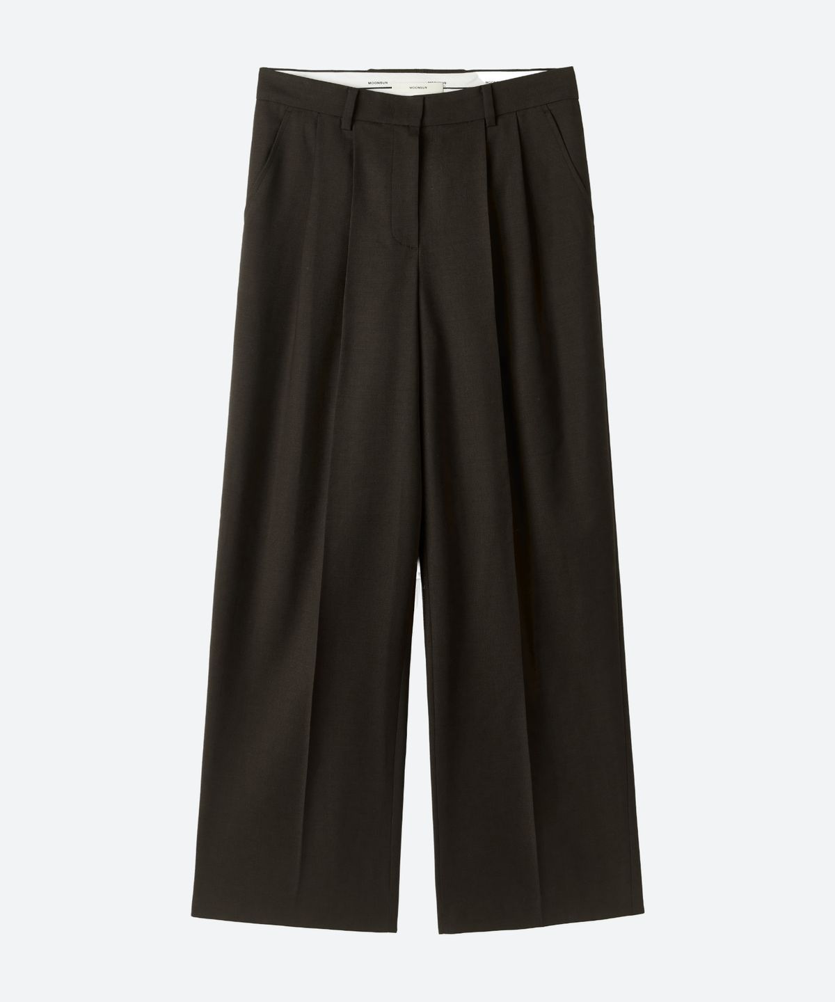 문선(MOONSUN) Wide Two-Tuck Slacks / Cacao