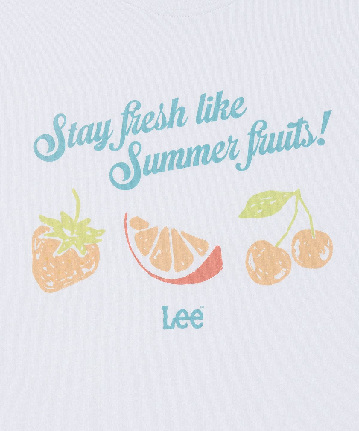 리(LEE) 우먼 과일 그래픽 릴랙스드 티셔츠 화이트