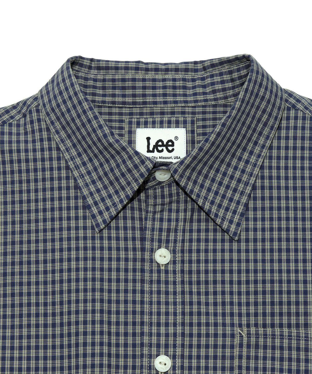 리(LEE) 로코 포켓 린넨 반팔 셔츠 체크