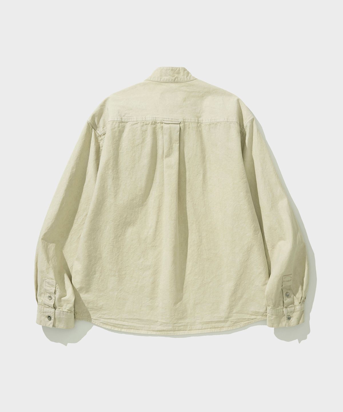 셔터(SHIRTER) HIGH NECK OVERDYED SHIRT (IVORY)