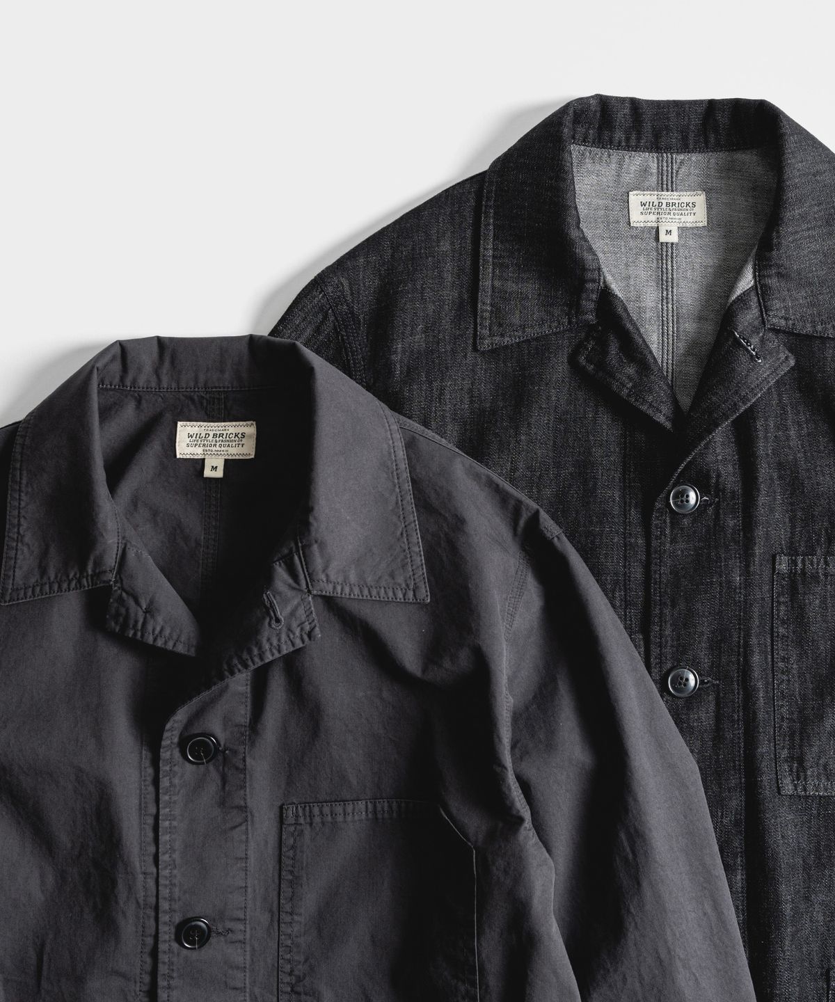와일드 브릭스(WILD BRICKS) W23 COTTON CHORE JACKET (ash black)