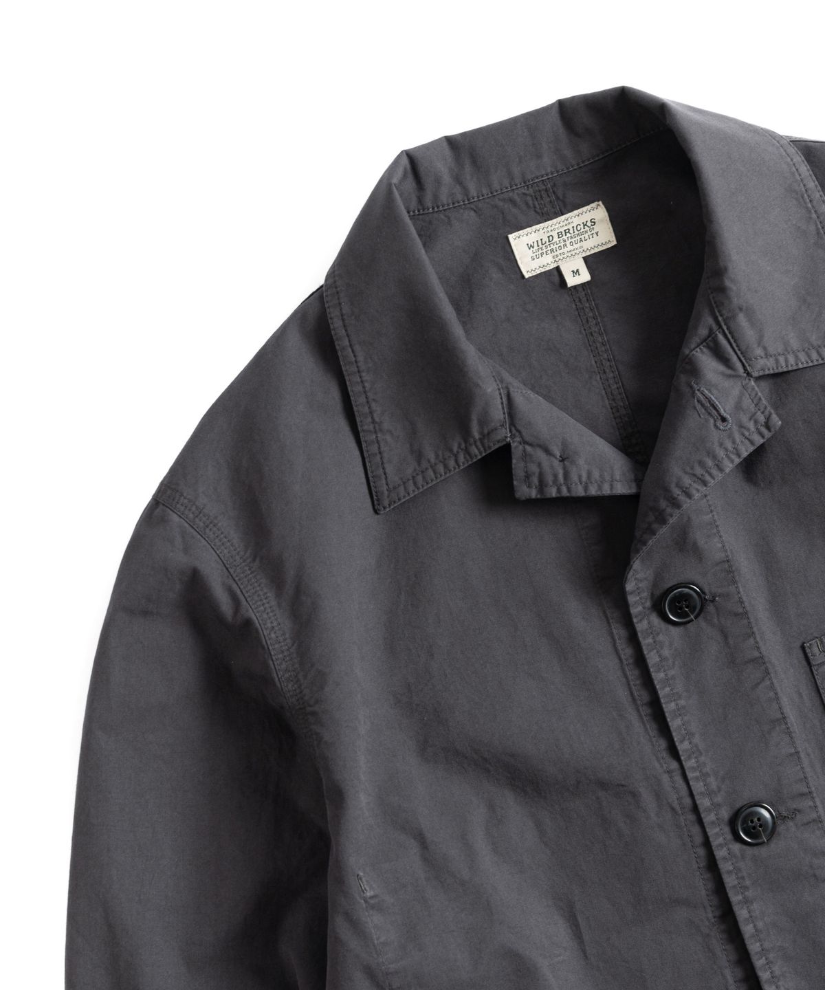 와일드 브릭스(WILD BRICKS) W23 COTTON CHORE JACKET (ash black)