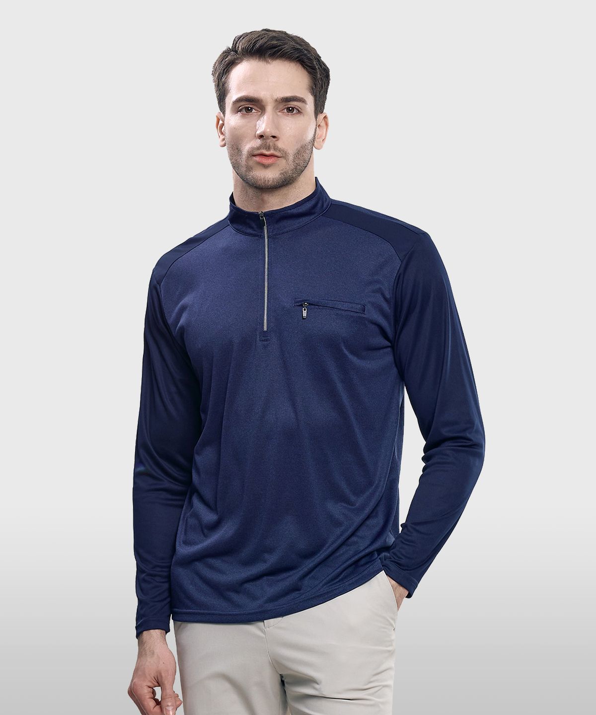 엑스트라스포티(EXTRASPORTY) 데일리킹 남성 가슴포켓 아웃도어 긴팔 집업 티셔츠 4 Colors