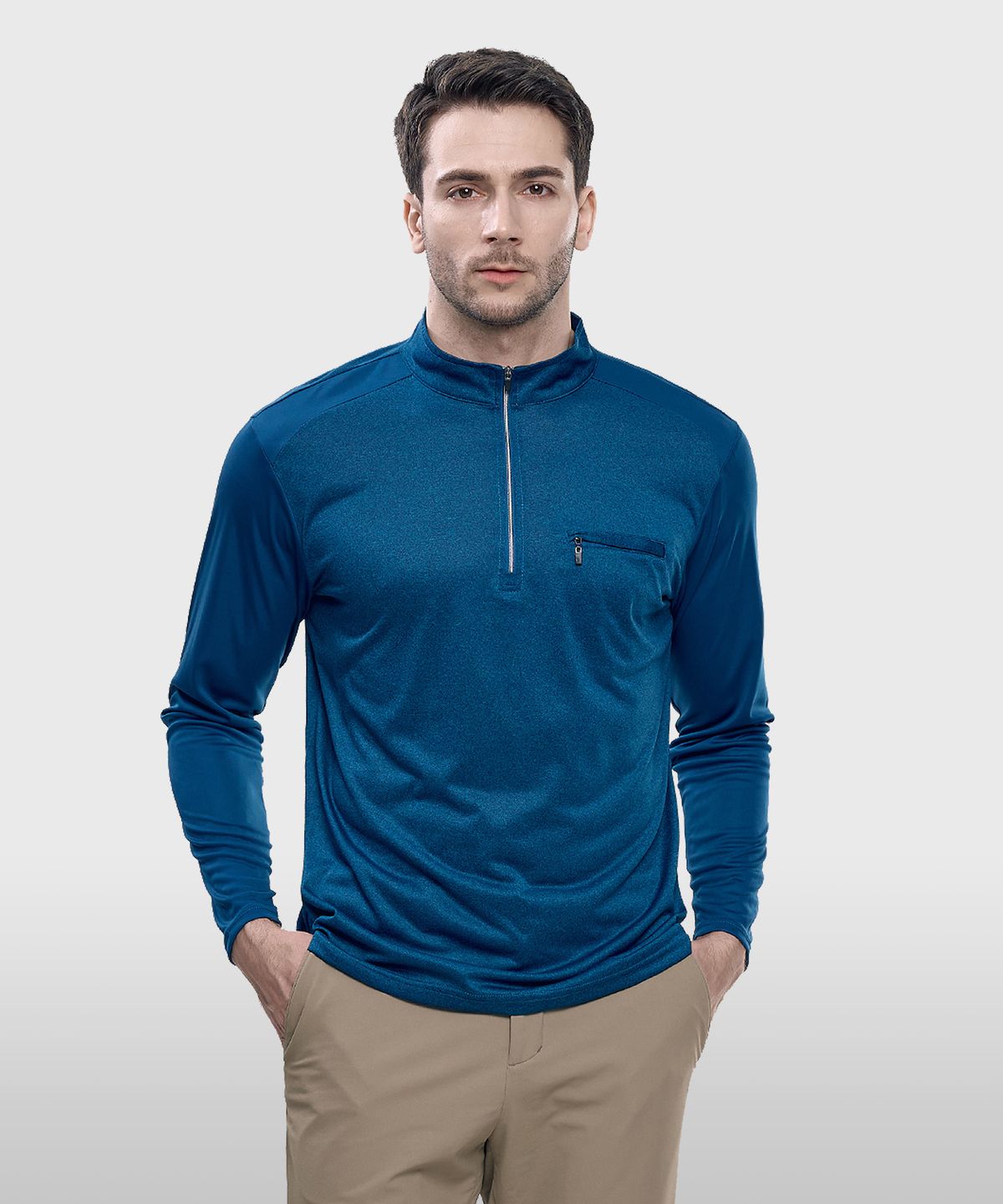 엑스트라스포티(EXTRASPORTY) 데일리킹 남성 가슴포켓 아웃도어 긴팔 집업 티셔츠 4 Colors