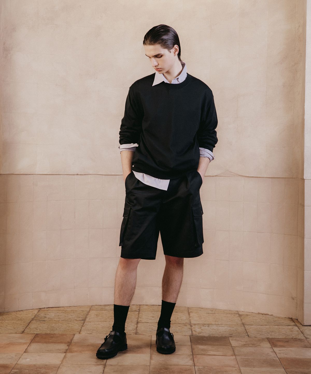셔터(SHIRTER) DAWSON CARGO SHORTS (BLACK)