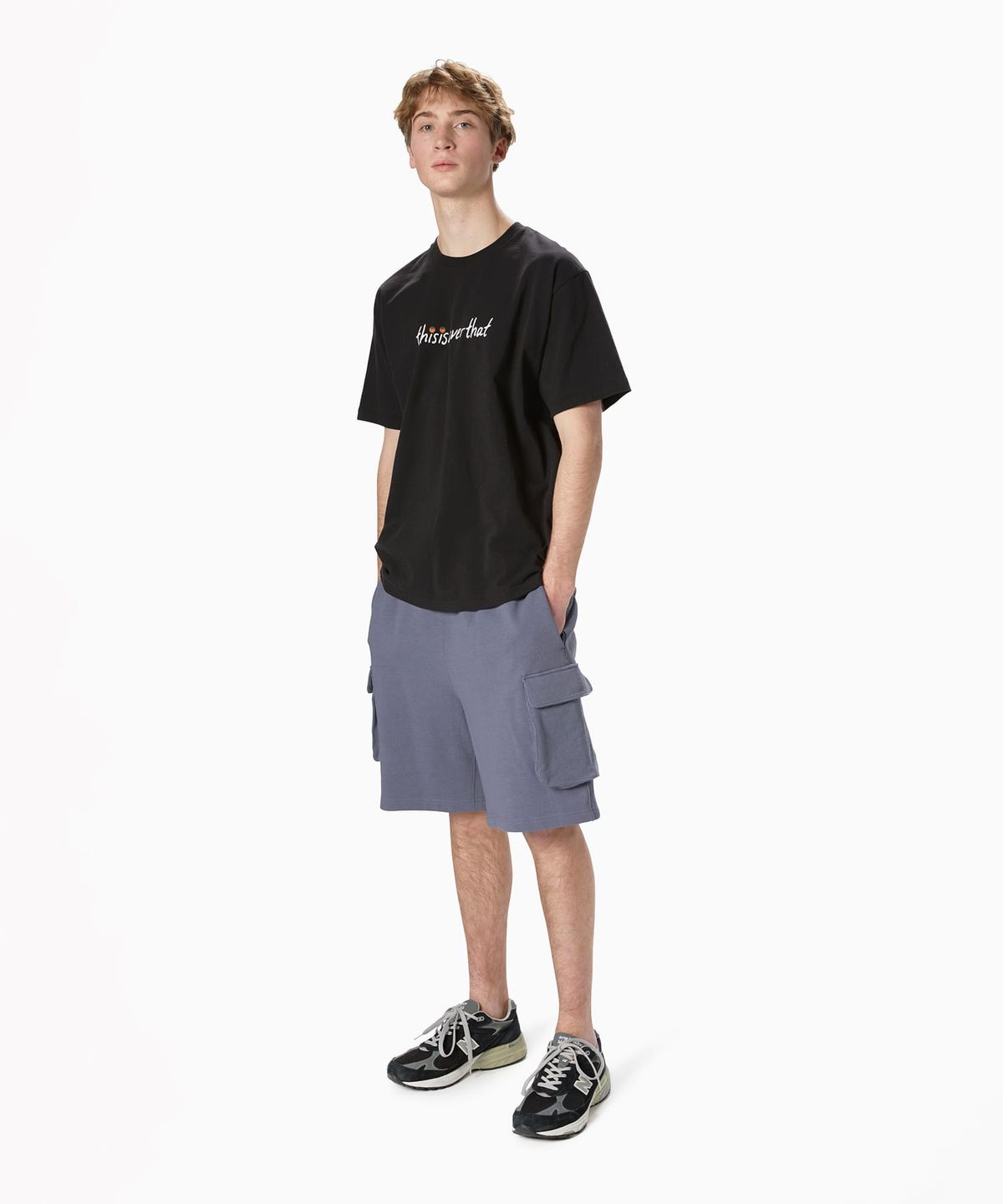 디스이즈네버댓(THISISNEVERTHAT) Cargo Sweatshort Purple Grey