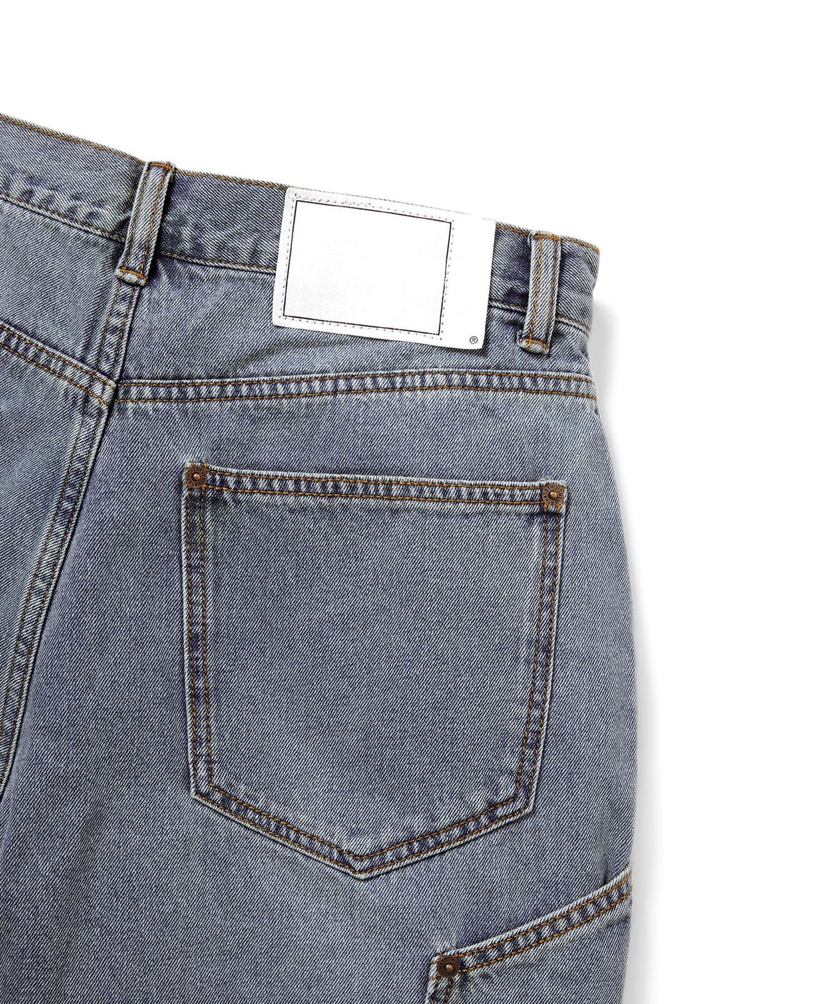 디스이즈네버댓(THISISNEVERTHAT) Denim Carpenter Short Washed Blue