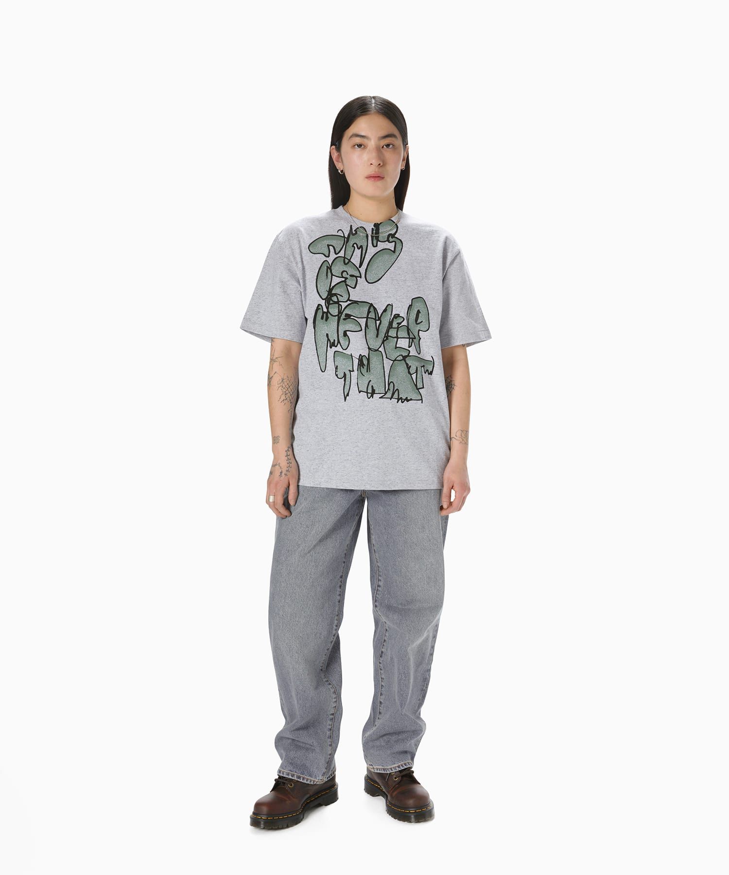 ★thisisneverthat★ Graffiti Tee Heather Grey TN251TTSST12HG MUSINSA | thisisneverthat® Graffiti Tee Heather Grey