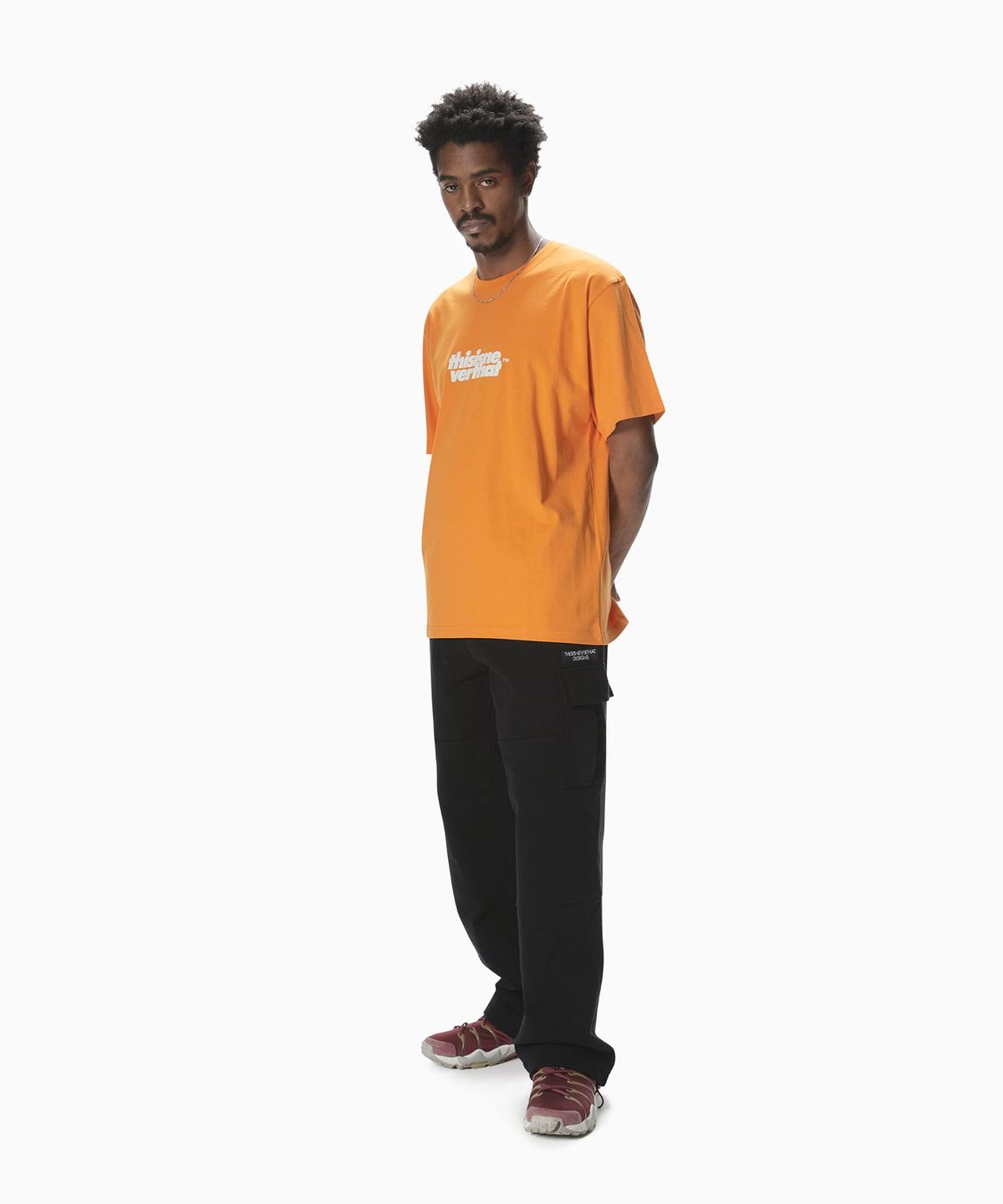 디스이즈네버댓(THISISNEVERTHAT) OL-Logo Tee Orange