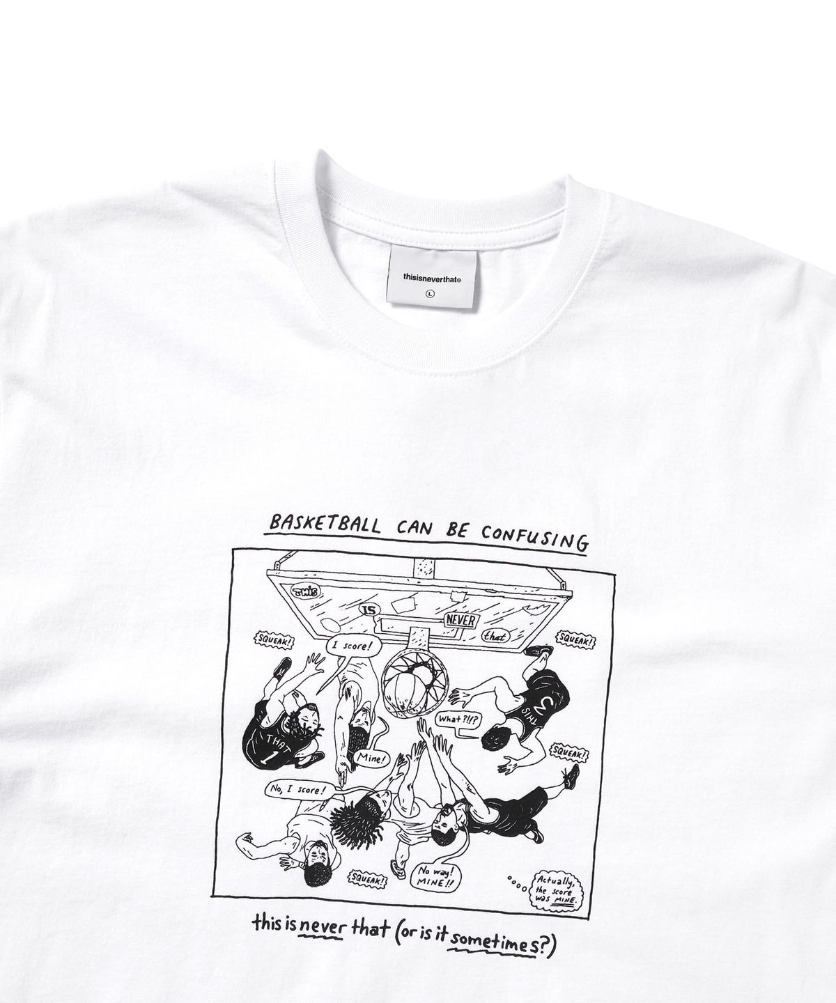디스이즈네버댓(THISISNEVERTHAT) Confusing Basketball Tee White