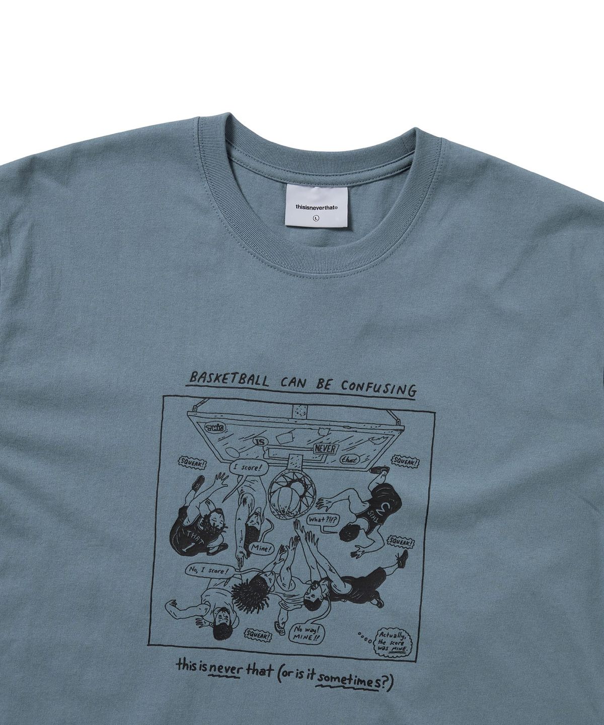 디스이즈네버댓(THISISNEVERTHAT) Confusing Basketball Tee Slate