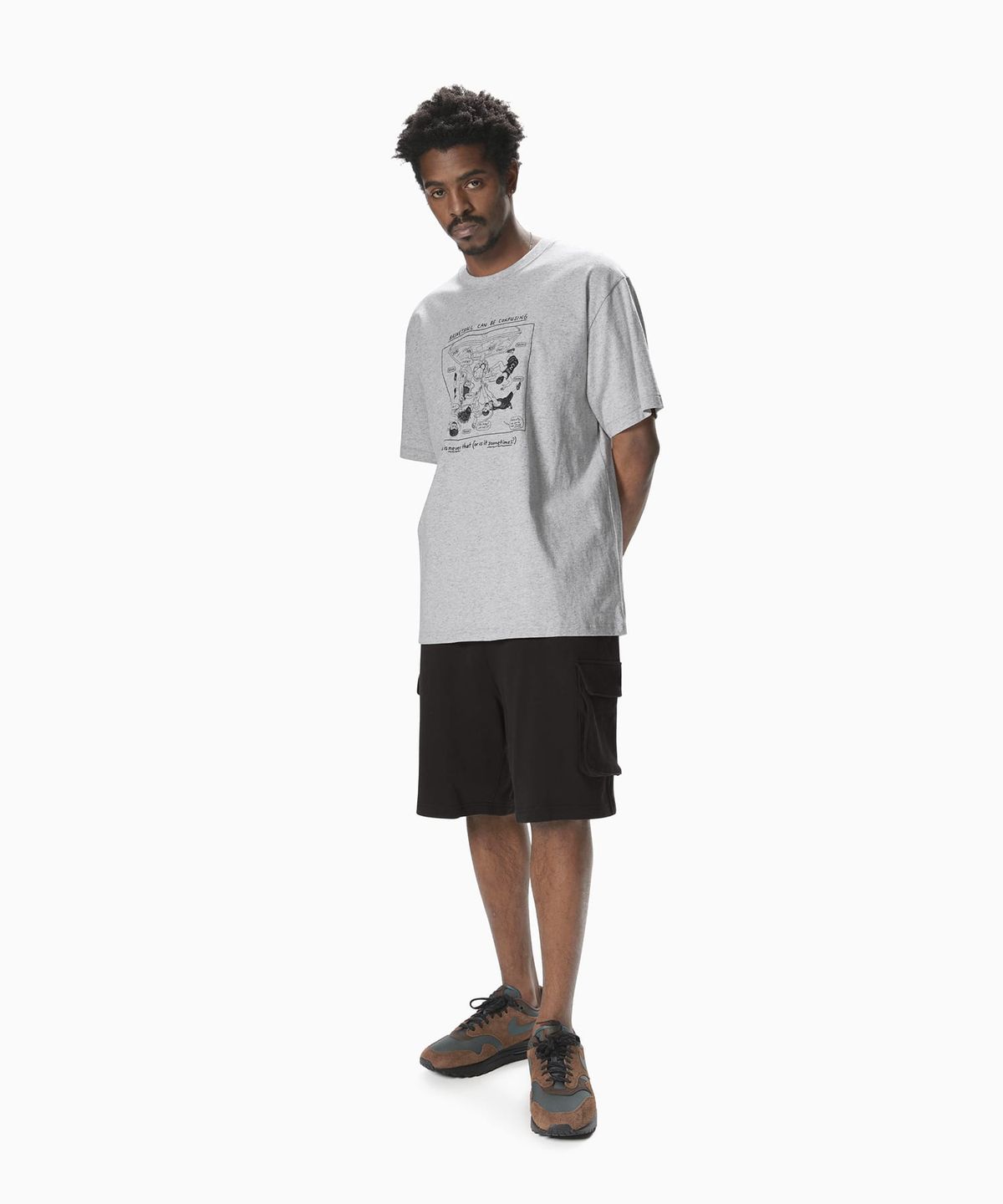 디스이즈네버댓(THISISNEVERTHAT) Confusing Basketball Tee Heather Grey
