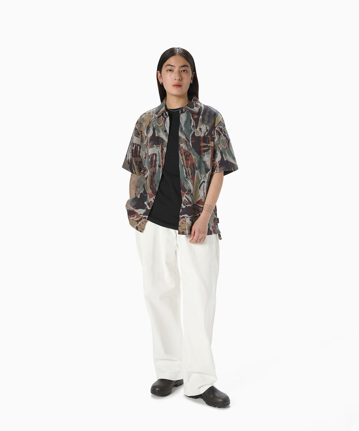 디스이즈네버댓(THISISNEVERTHAT) Jacquard Pattern Button Up Top Multi