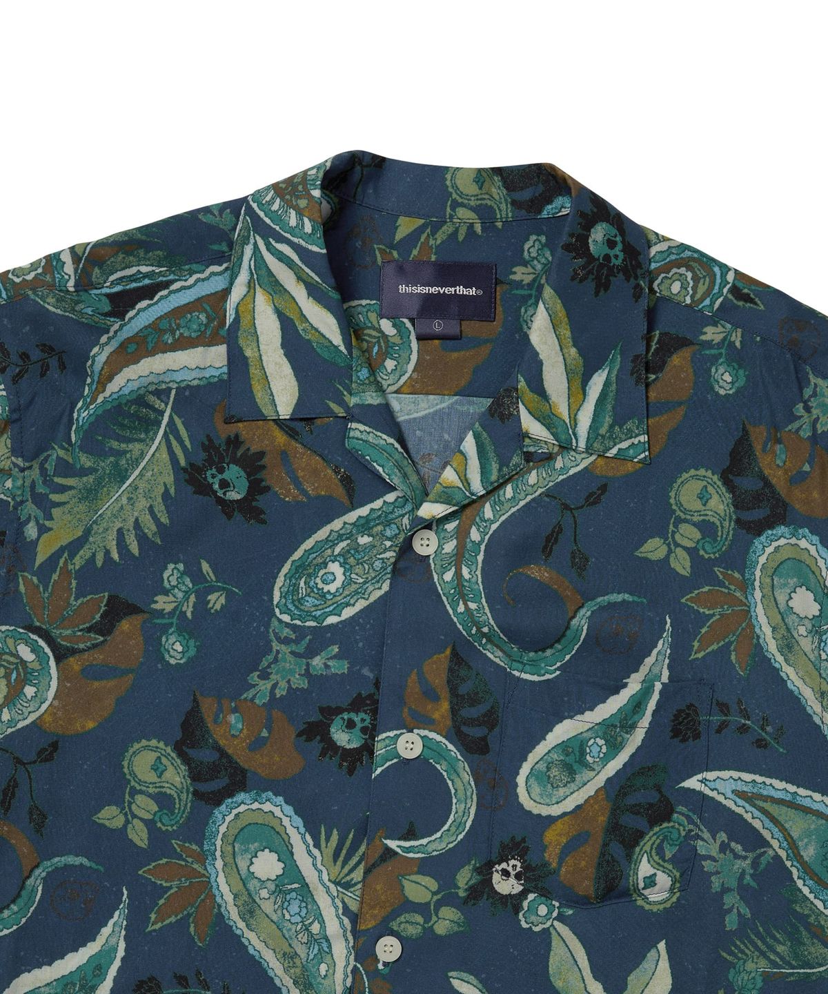 디스이즈네버댓(THISISNEVERTHAT) Weird Paisley S/S Shirt Navy