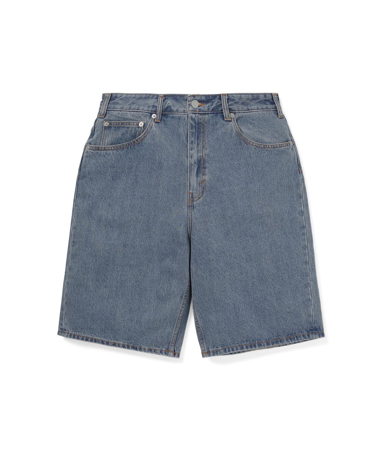 디스이즈네버댓(THISISNEVERTHAT) GD Overlap Lightning Denim Short Washed Blue