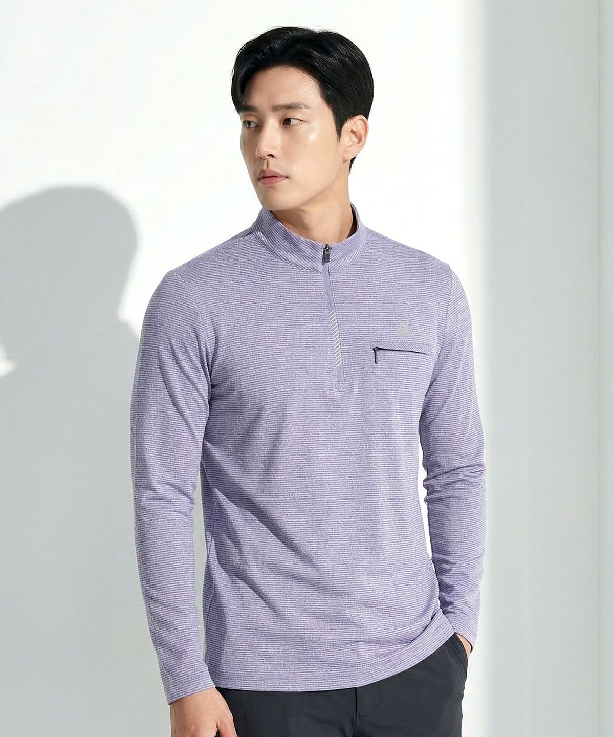 엑스트라스포티(EXTRASPORTY) 선스타 남성 스트라이프 긴팔 집업 티셔츠 4 Colors
