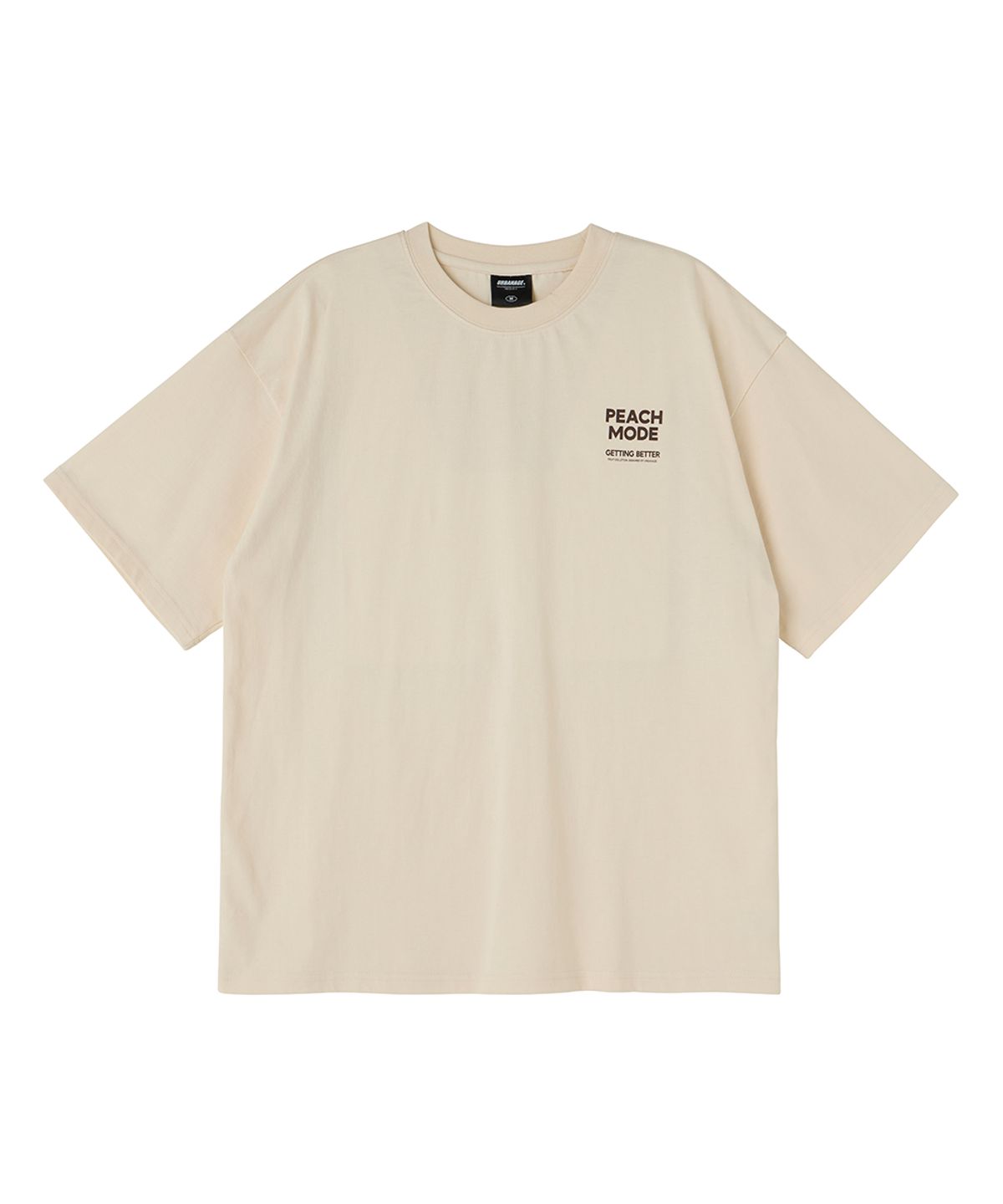 어반에이지(URBANAGE) PEACH MODE 오버 반팔 크림