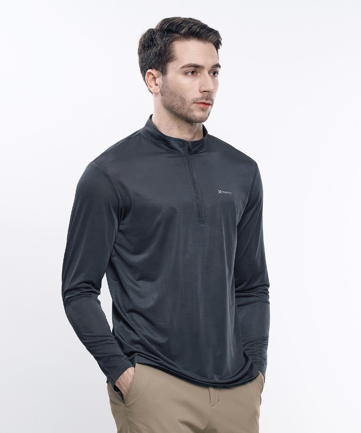 엑스트라스포티(EXTRASPORTY) 바람솔솔 남성 아이스 메쉬 긴팔 집업 티셔츠 4 Colors