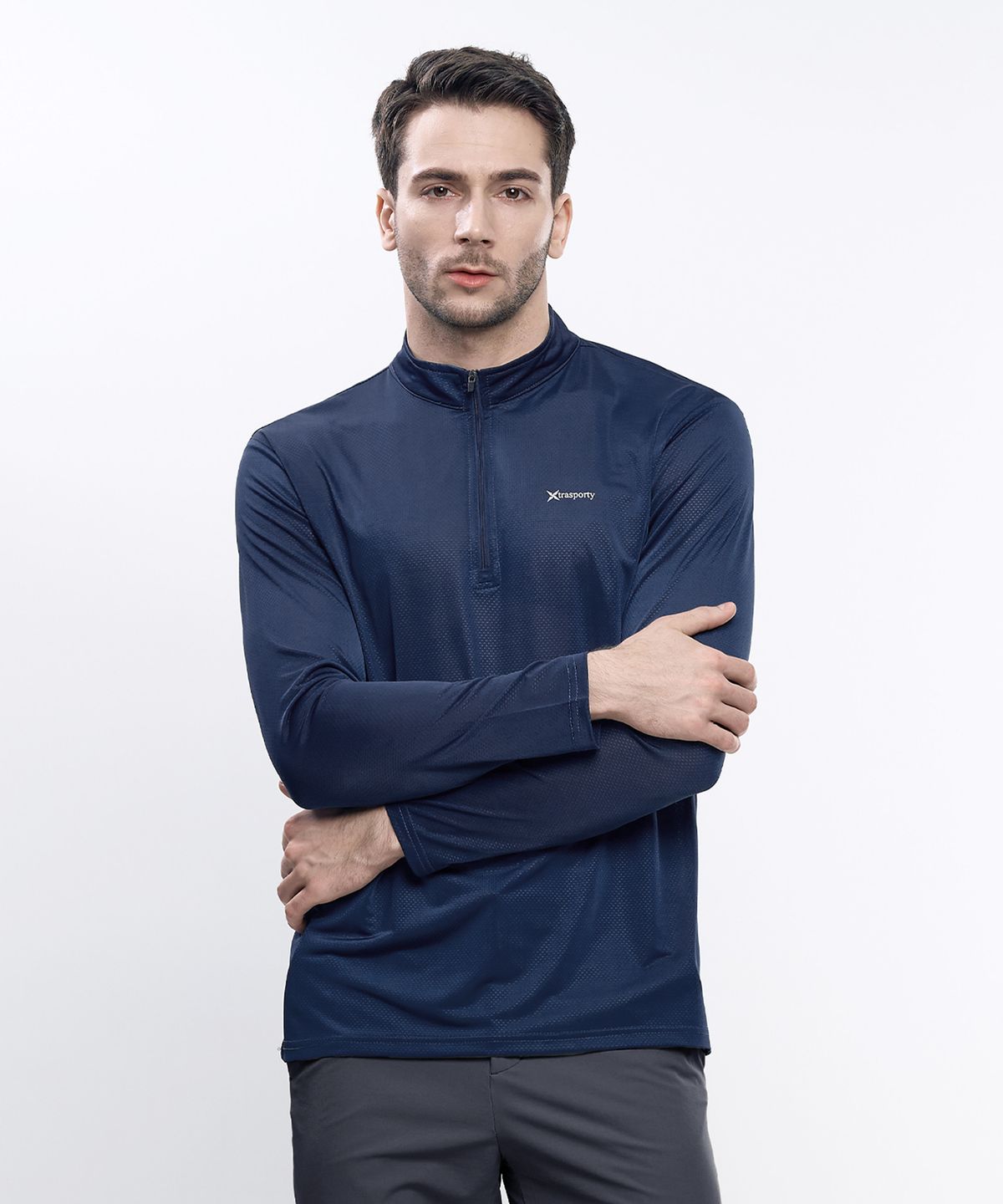 엑스트라스포티(EXTRASPORTY) 바람솔솔 남성 아이스 메쉬 긴팔 집업 티셔츠 4 Colors