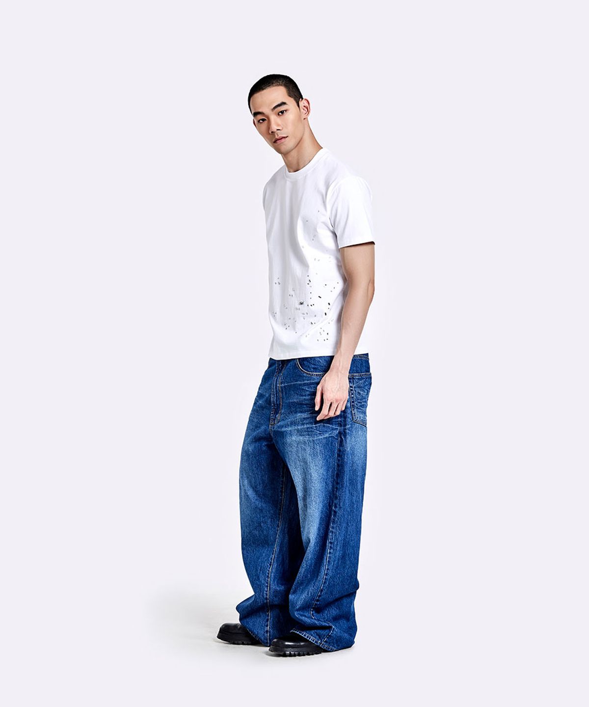 51퍼센트(51PERCENT) Crushed T-shirt - White