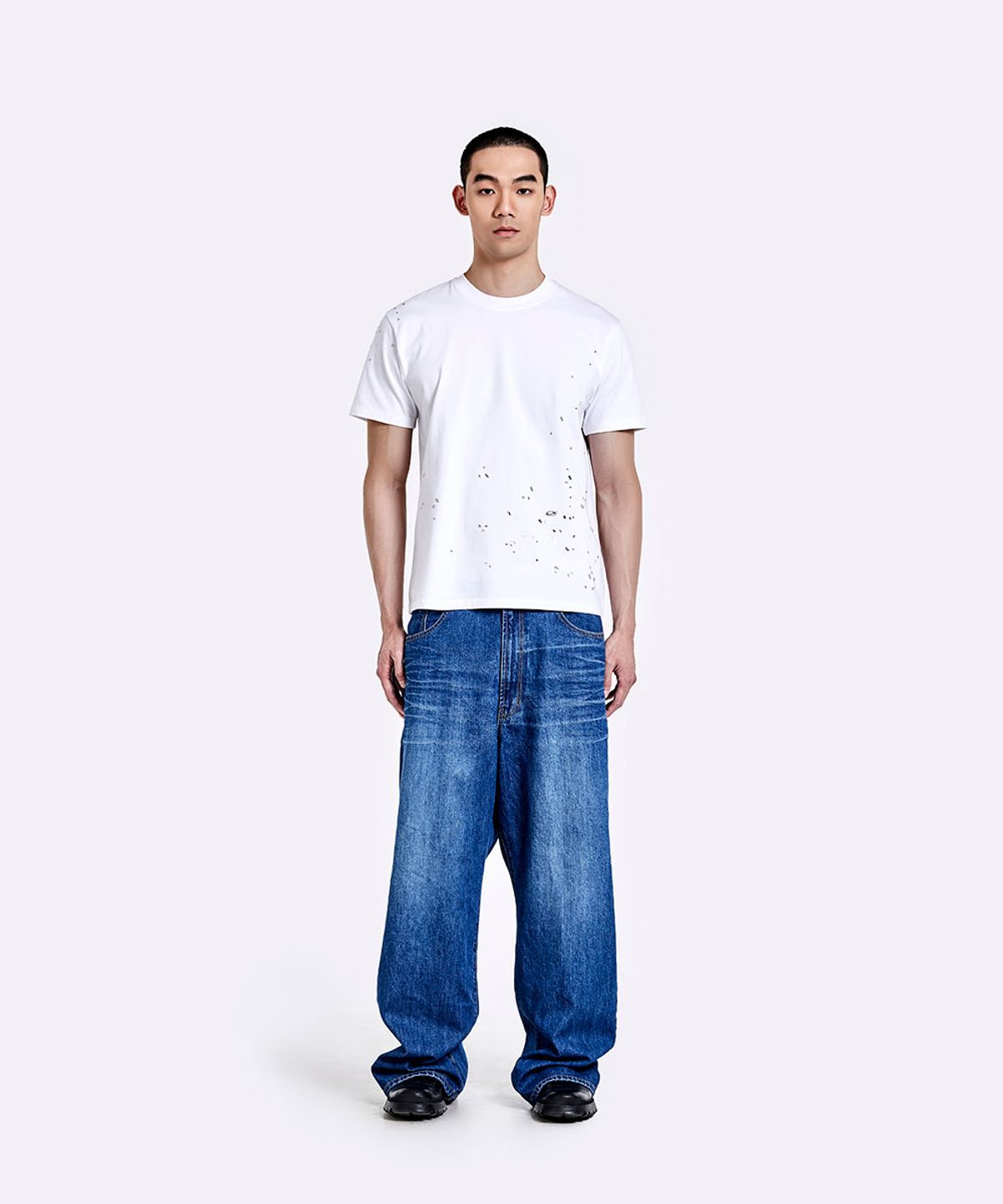 51퍼센트(51PERCENT) Crushed T-shirt - White