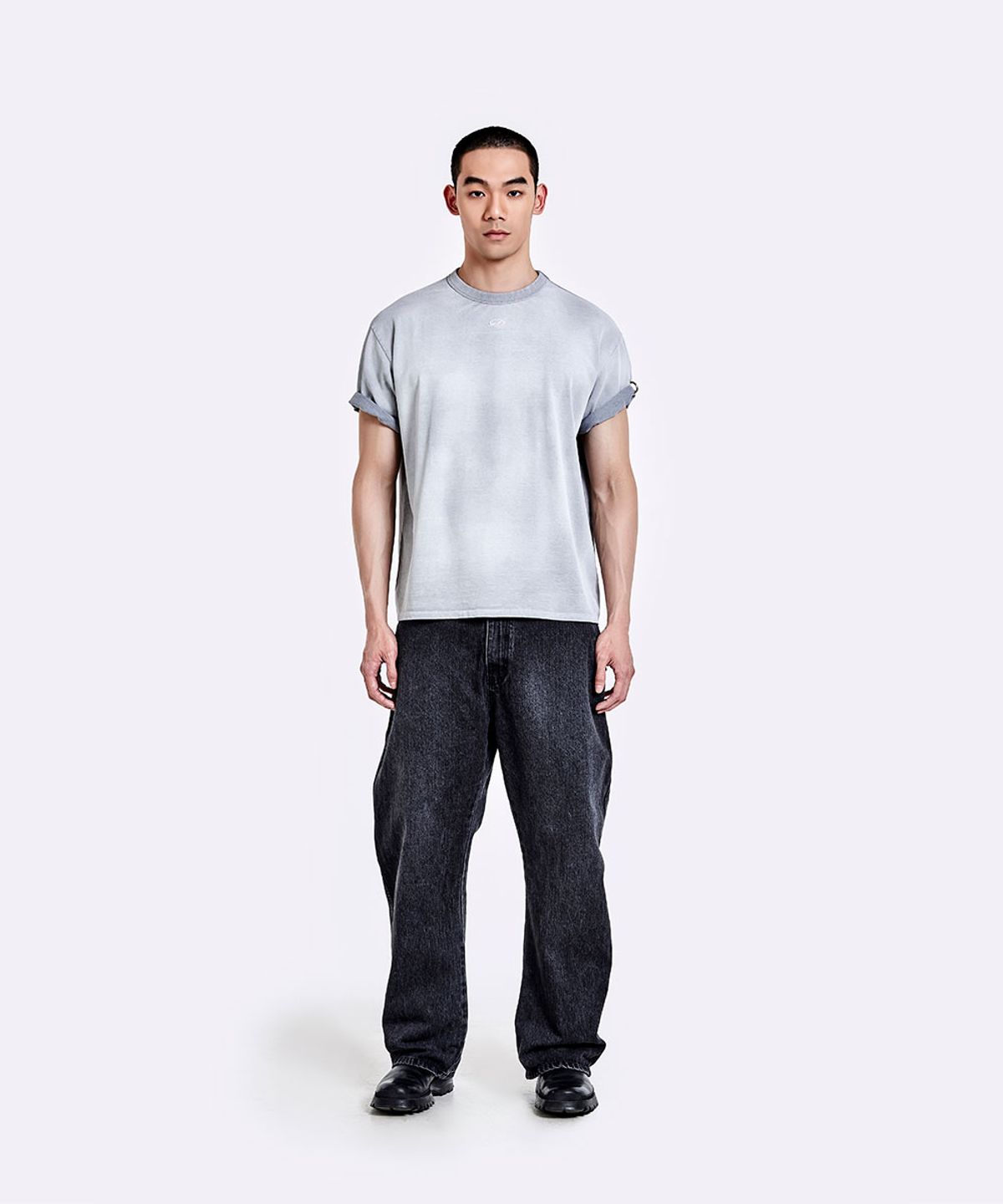 51퍼센트(51PERCENT) Thong denim pants - Washed black